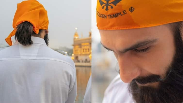 Ranveer Singh Aditya Dhar took blessings at Amritsar Golden Temple see photos Watch: गोल्डन टेंपल पहुंचे दुआ के पापा रणवीर सिंह, नई फिल्म से पहले डायरेक्टर आदित्य धर संग लिया आशीर्वाद